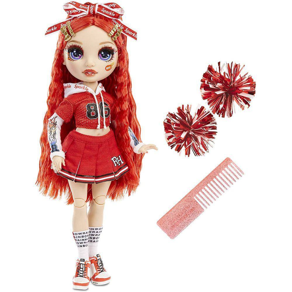 Boneca de Moda Ruby Anderson Cheer com Pom Poms - Presente para Crianças 6-12 anos