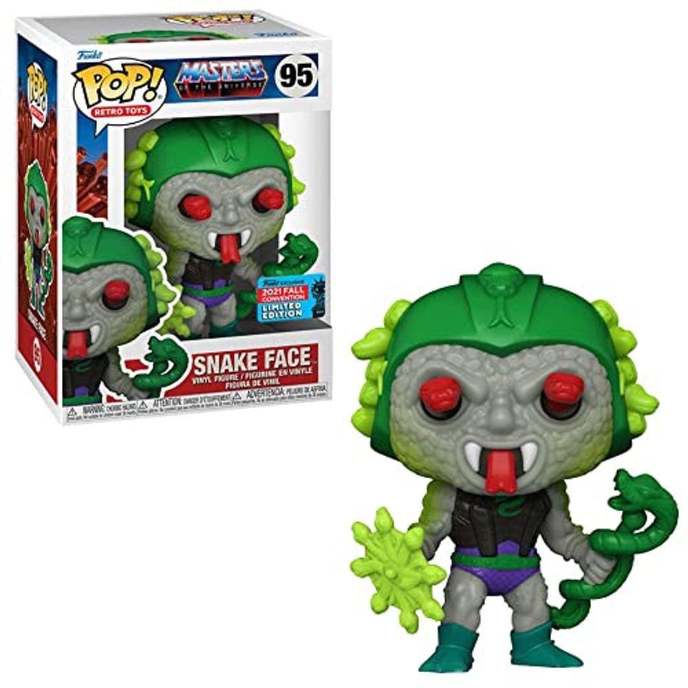 Funko POP! Adesivo compartilhado Master of The Universe Snake Face 95 Figura exclusiva da convenção de outono de 2021 Motu