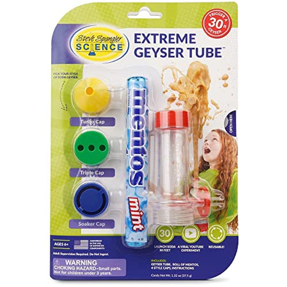 Kit Geyser Extremo de Ciência - Tubo, Doces e Tampas Únicas - Projeto STEM