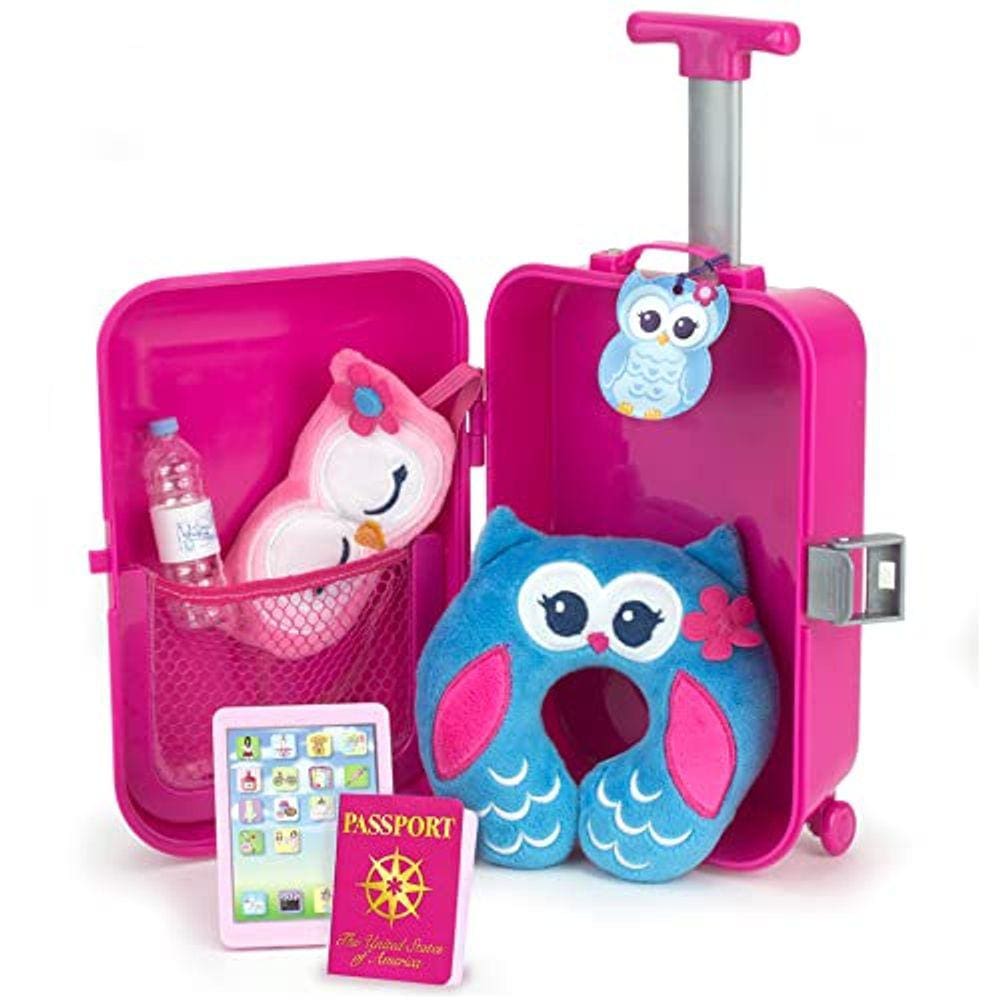 Conjunto de Viagem para Bonecas Sophia 7 Peças - Acessórios para Boneca com Malas