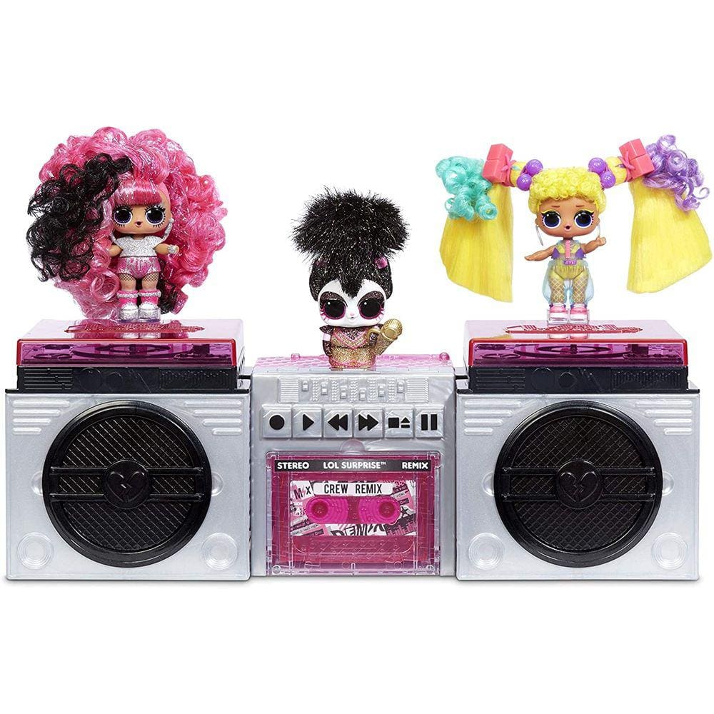 LOL Surprise Remix Pets 9 Surprises, Real Hair Inclui Fita de Música com Letras de Música Surpresa, Acessórios, Bonecas