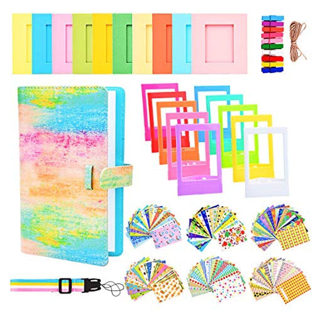 Sunmns Acessórios Bundle Kit Set Compatível com Fujifilm Instax Mini 11 9 8 90 70 Filmes, Acessório Incluem Álbum, Adesivos de Filme, Quadros de Mesa,