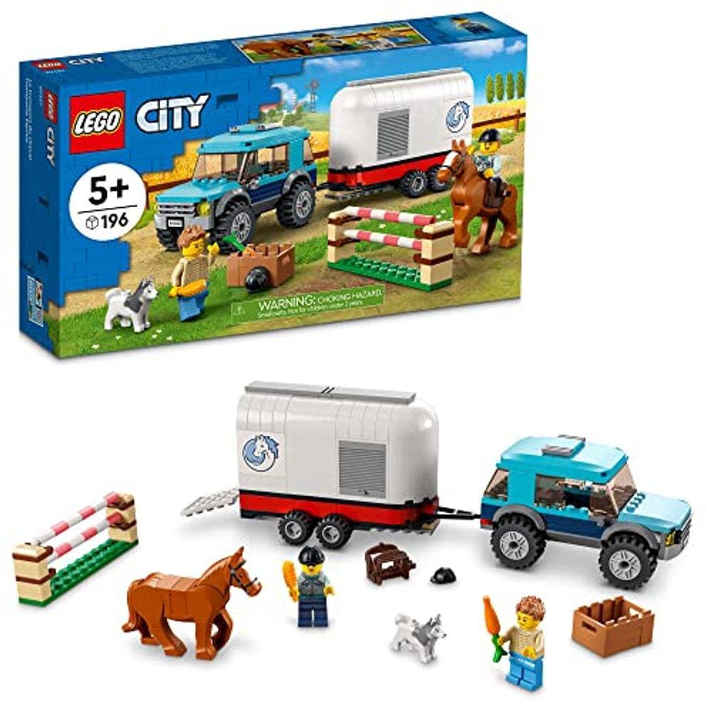 LEGO City Horse Transporter 60327 Kit de construção; Brinquedo para Crianças com mais de 5 anos (196 peças)