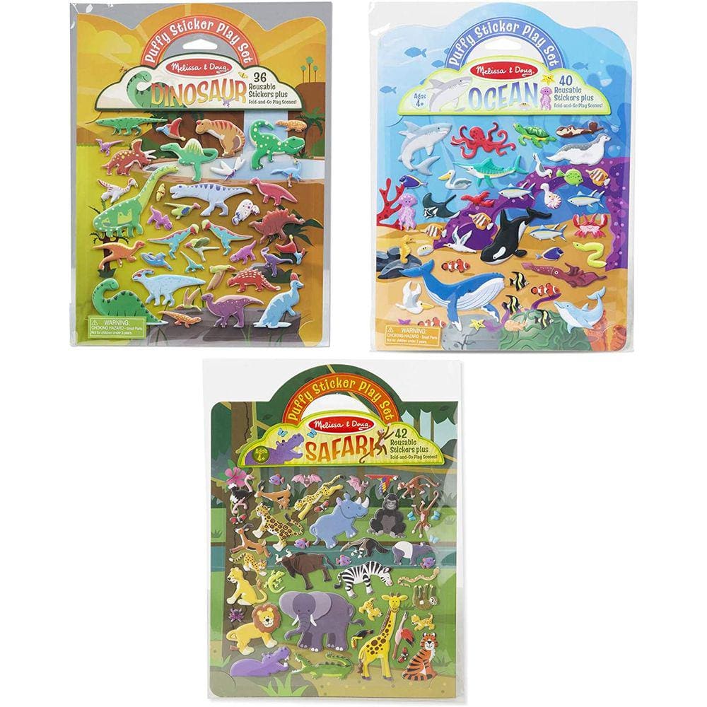 Conj. Adesivos Reutilizáveis Melissa & Doug - Aventuras Selvagens 3-Pack