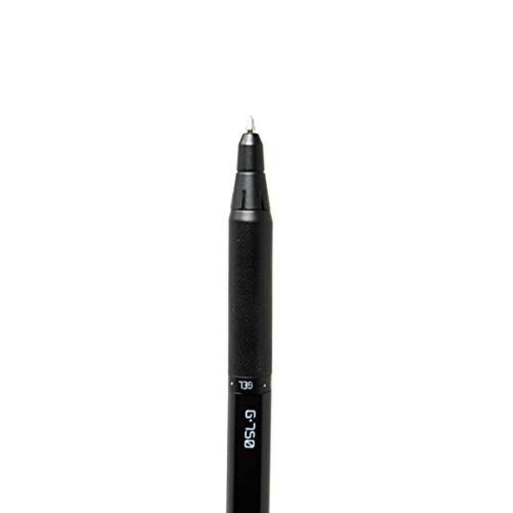 Caneta Gel Retrátil com Ponto Médio de 0,7mm e Tinta Preta em Barril de Latão - 1 Unidade