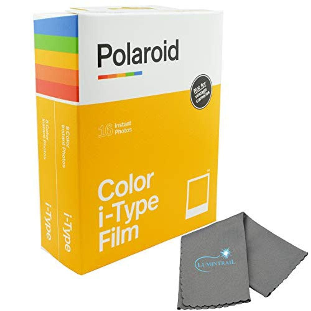 Filme Instantâneo Colorido para Câmeras i-Type - 2 Pacotes, 16 Fotos Cada com Pano de Limpeza