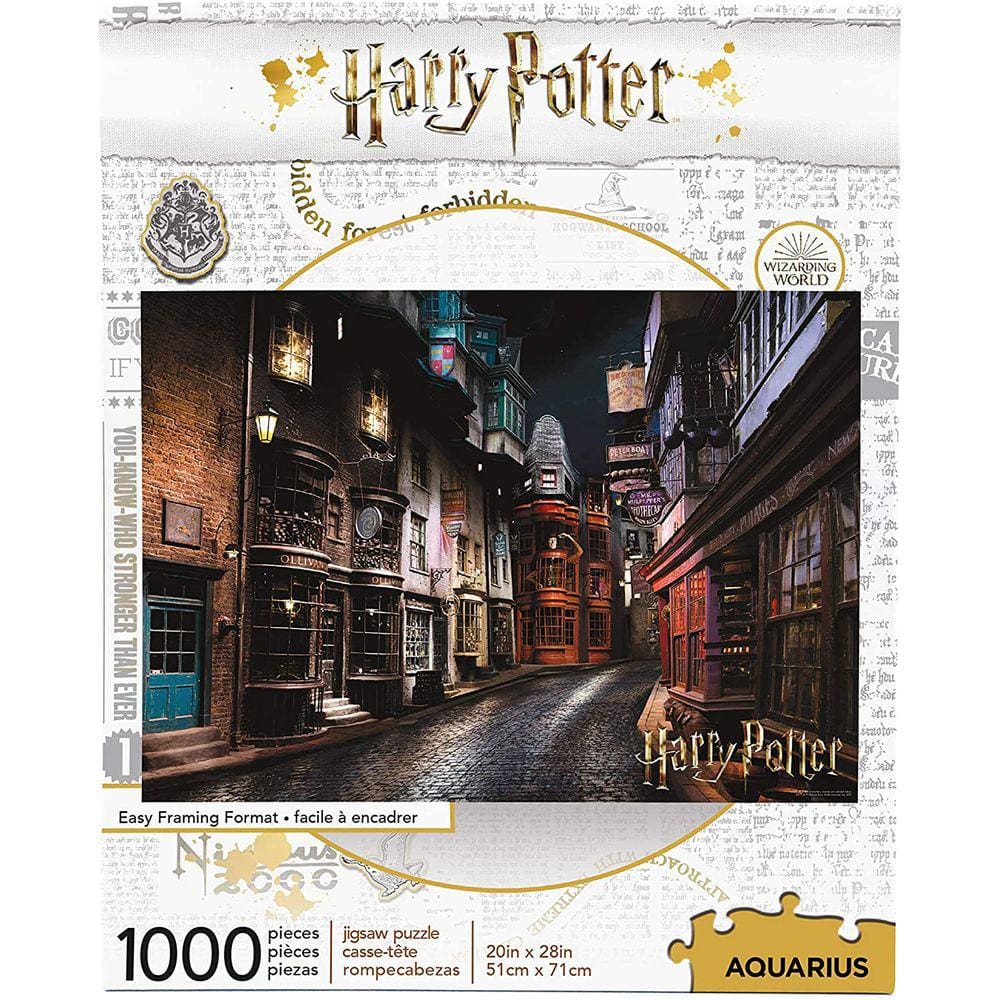 Quebra-Cabeça Harry Potter Beco Diagonal (1000 Peças) - Licenciado Oficial - Encaixe Preciso - Sem Brilho