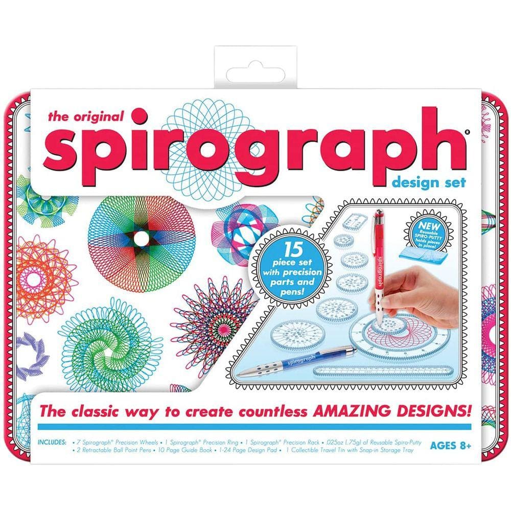 Conjunto de Lata com Design Spirograph: Criativo e Divertido