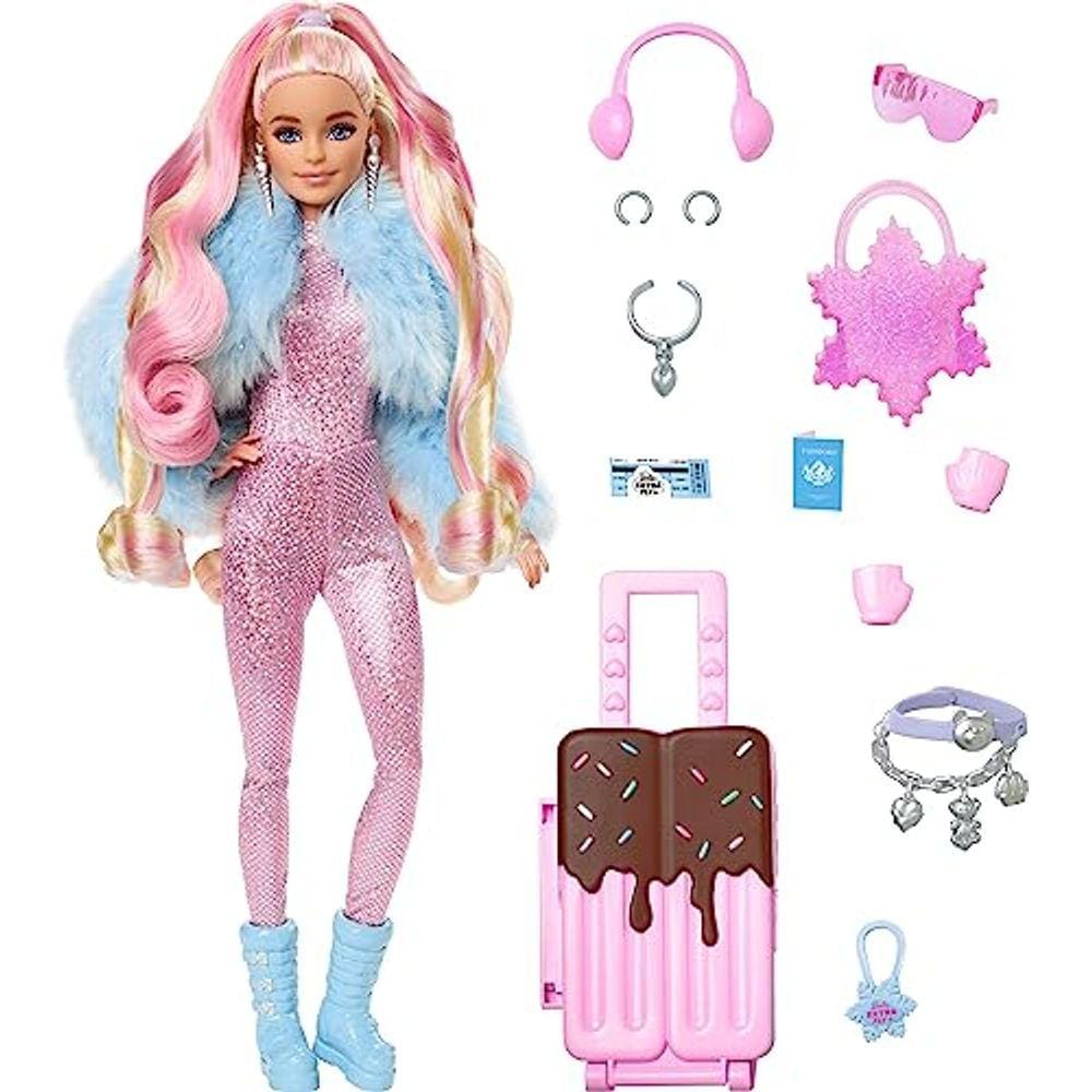 Barbie Extra - Carro Conversível - Prateado Brilhante - 16 cm