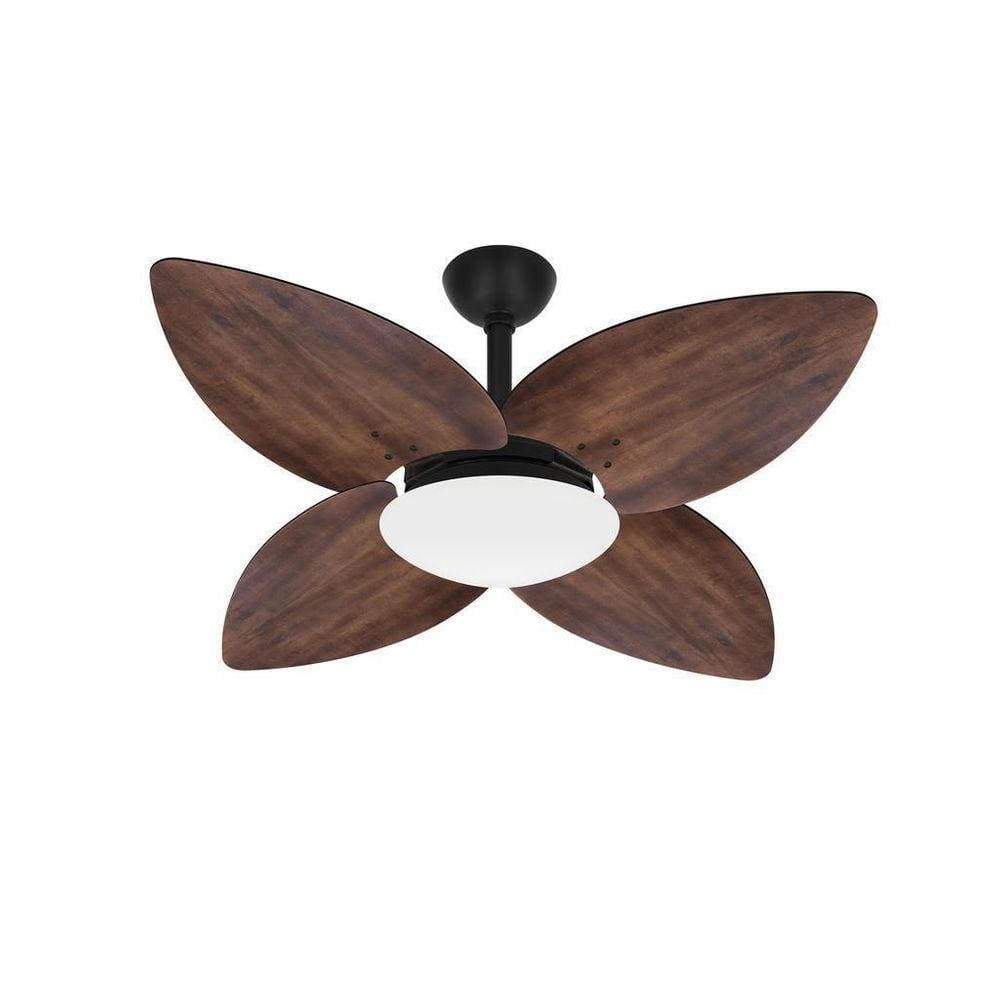 Ventilador Teto Preto 4 Pás Madeira Turbo Winds Ventax 220V