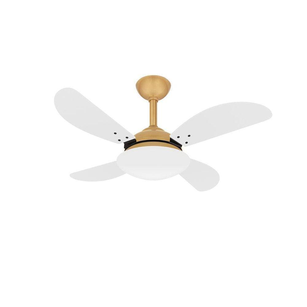 Ventilador Teto Fly Dourado 4 Pás Potente Sala Ventax 110V