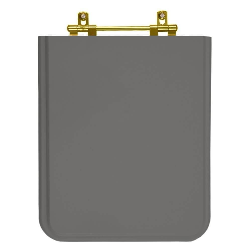 Assento Sanitário Square Ambar (Cinza Escuro) Para Vaso