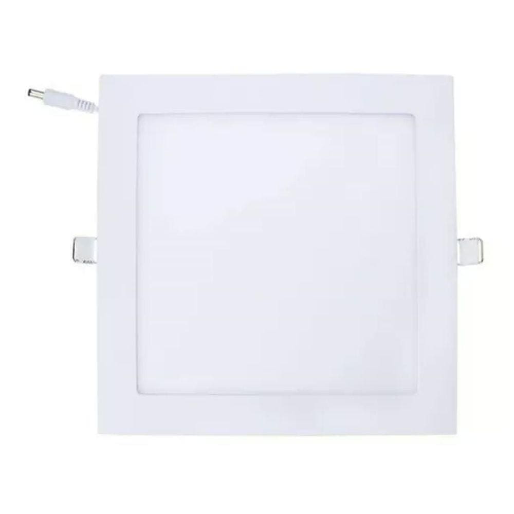 Painel Led Plafon Quadrado Embutir Luminária 18w Bivolt 110/220 Luz Branco Frio Escritório Cozinha Sala Quarto Comercio