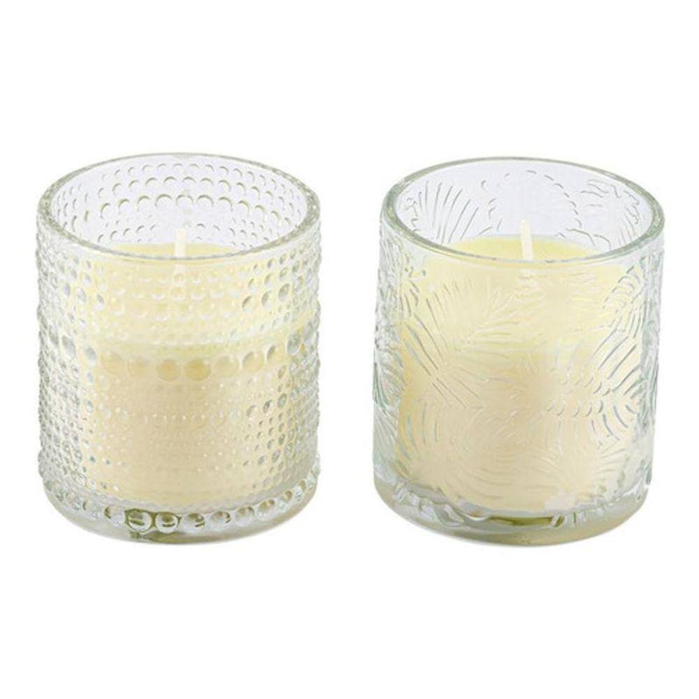 Kit 2 Velas Aromatizadas Decorativas Copo Vidro Perfumadas