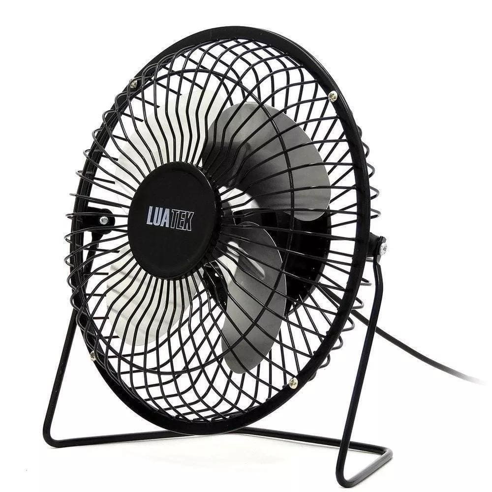 Mini Ventilador Mesa Usb Notebook Pc Silencioso Articulável Preto