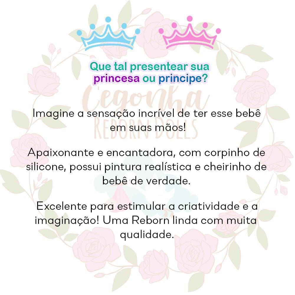 Boneca Reborn Loira Realista 46Cm Com Bolsa Enxoval Completo