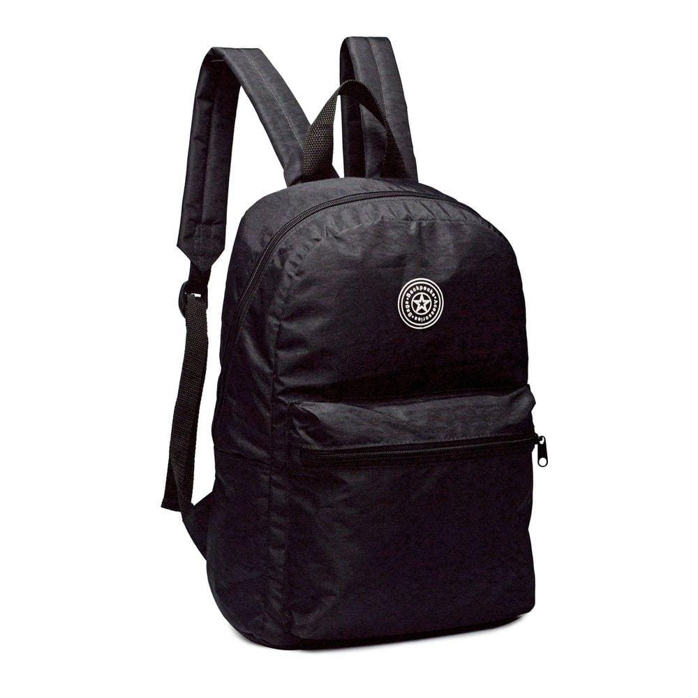 Mochila Básica Feminina Masculina Nylon Crinkle Amassadinho