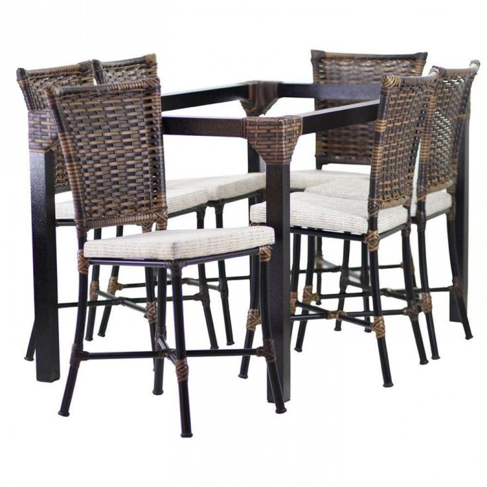 Conjunto 6 Cadeiras Angra E Mesa De Jantar Haiti Em Alumínio Com Pintura Eletroestática