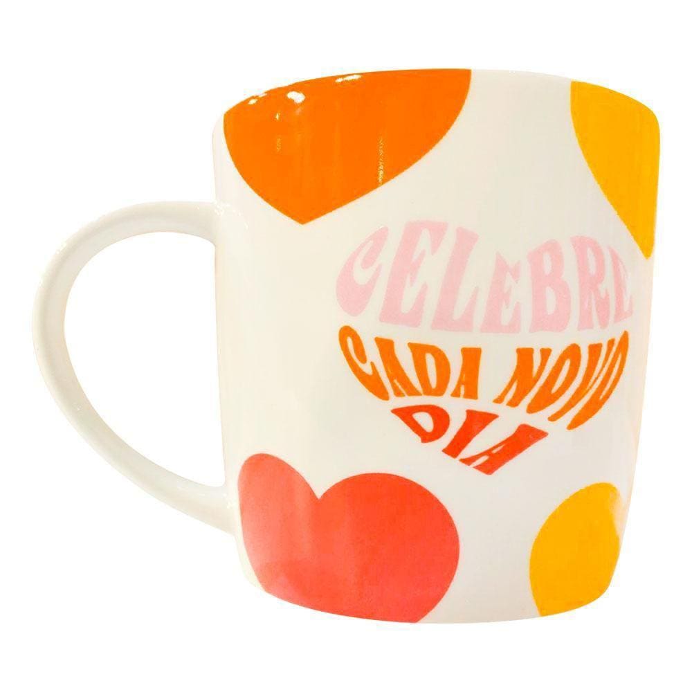 Caneca Ceramica 400Ml - Frases Cores E Amores Celebre