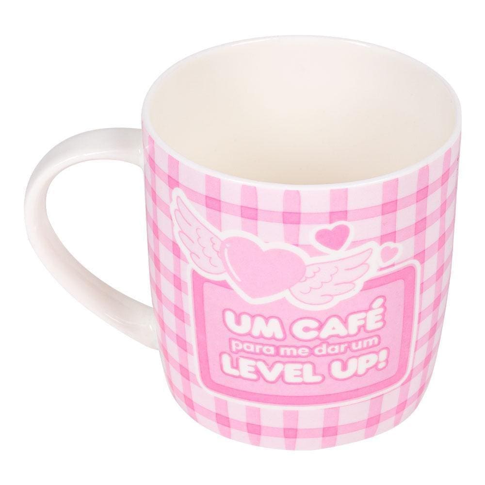 Caneca Ceramica 400Ml - Gamer Girl Level Up Uatt