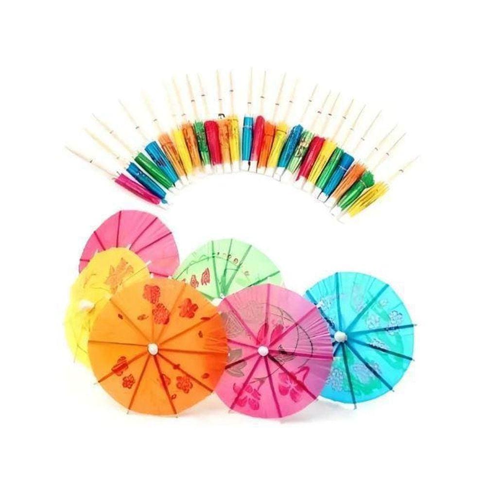 Palito Decorado Guarda-Chuva Para Drinks Bebidas-Combo 150Un