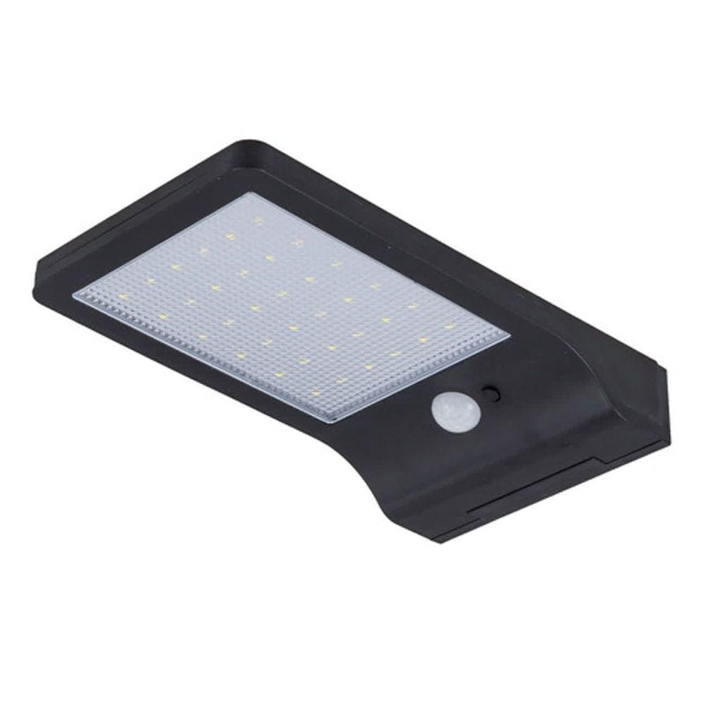 Luminária Luz Solar 7w Branco Frio Externa Automática Arandela Muro Parede Jardim Acende Noite Sensor Presença Movimento