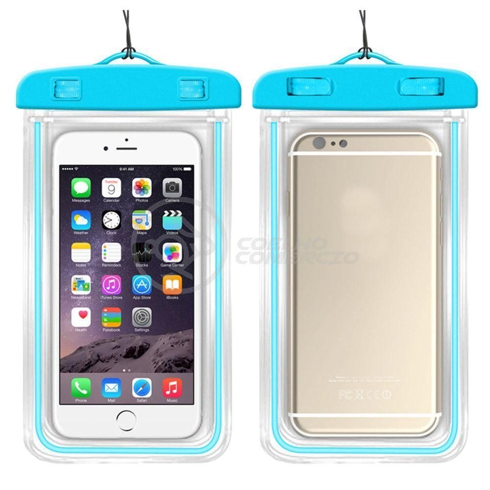 Capa Bolsa A Prova Dágua Impermeável Universal Para Azul