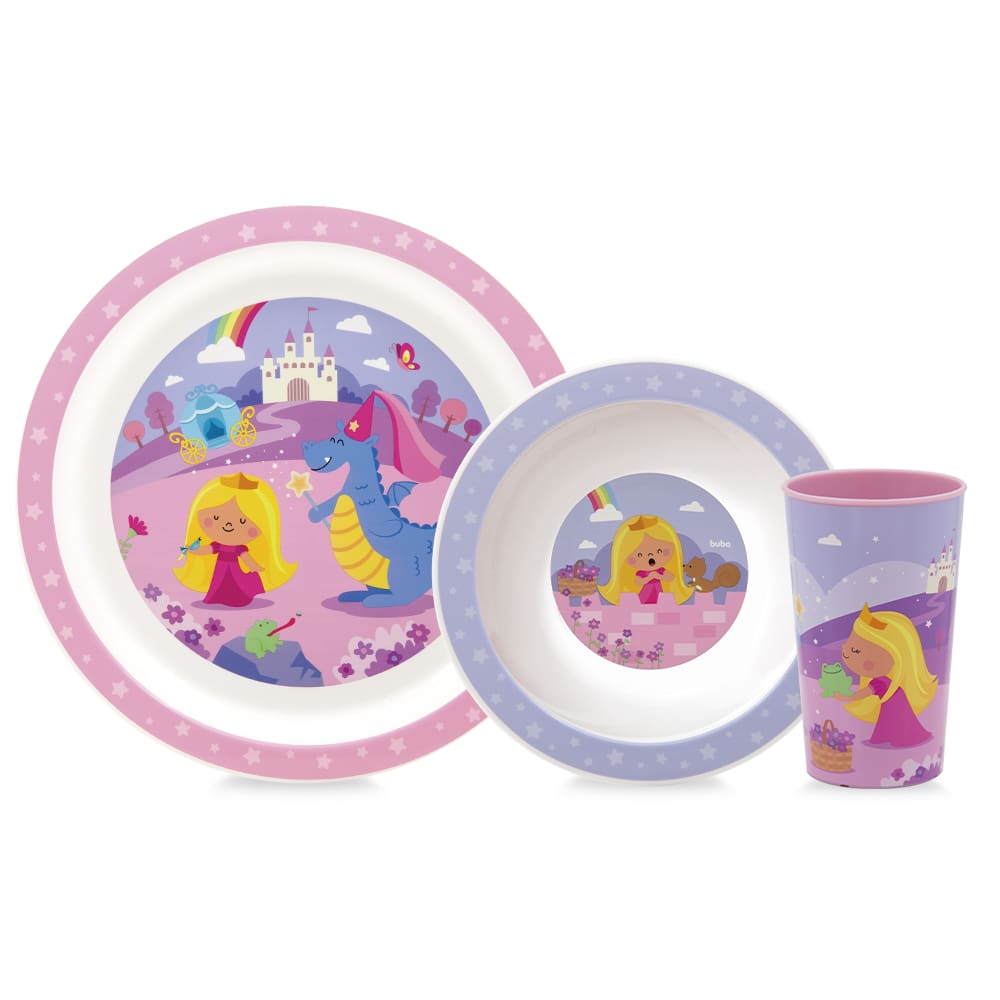 Kit refeição Animal Fun Aventuras Princesa - Buba