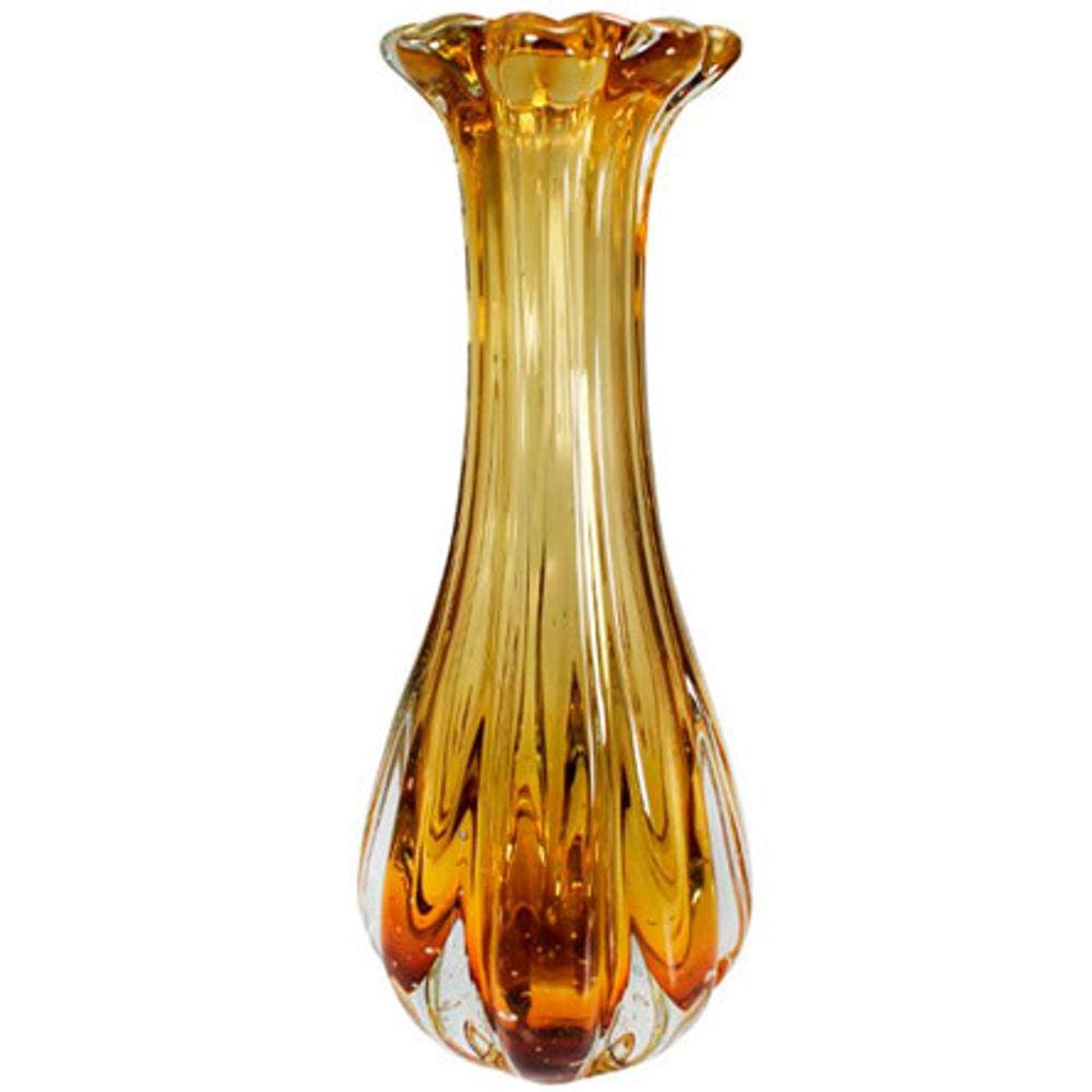 Vaso de murano Lamezia âmbar 23x45 cm