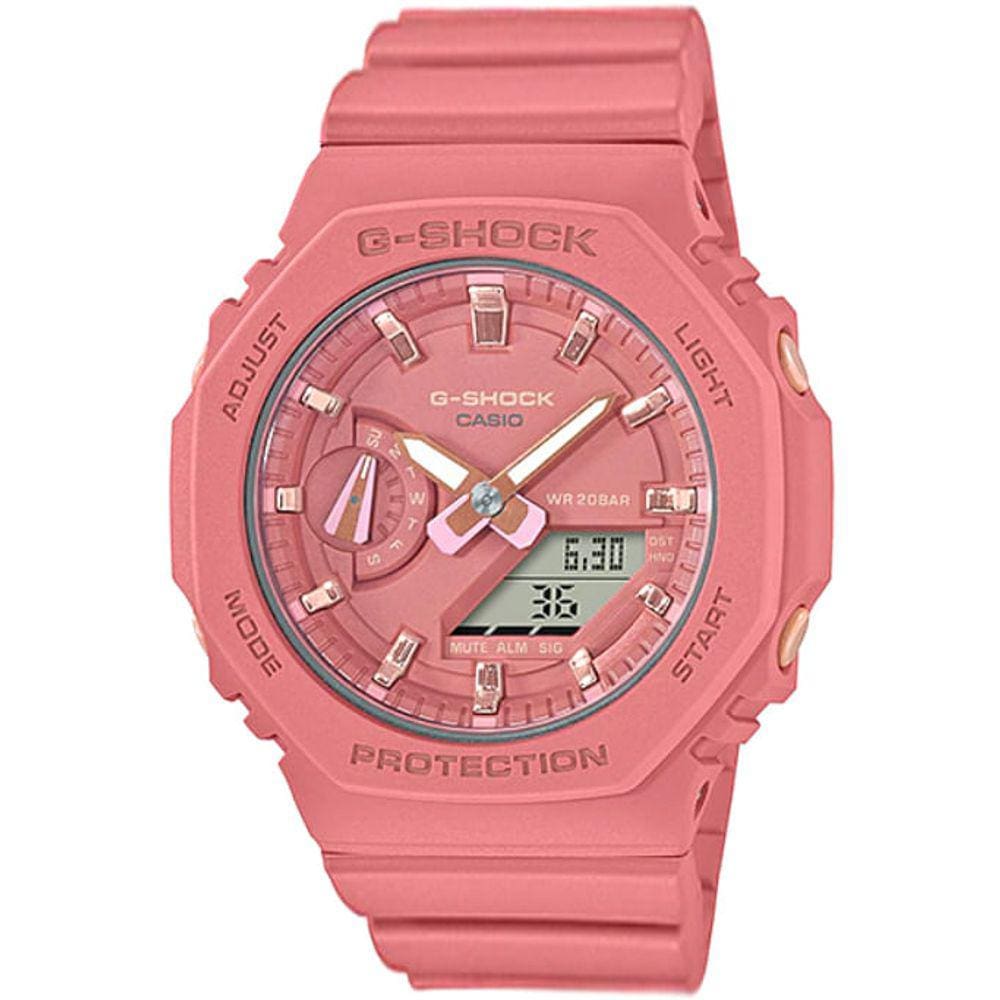 Relógio CASIO G-SHOCK feminino anadigi rosa GMA-S2100-4A2DR