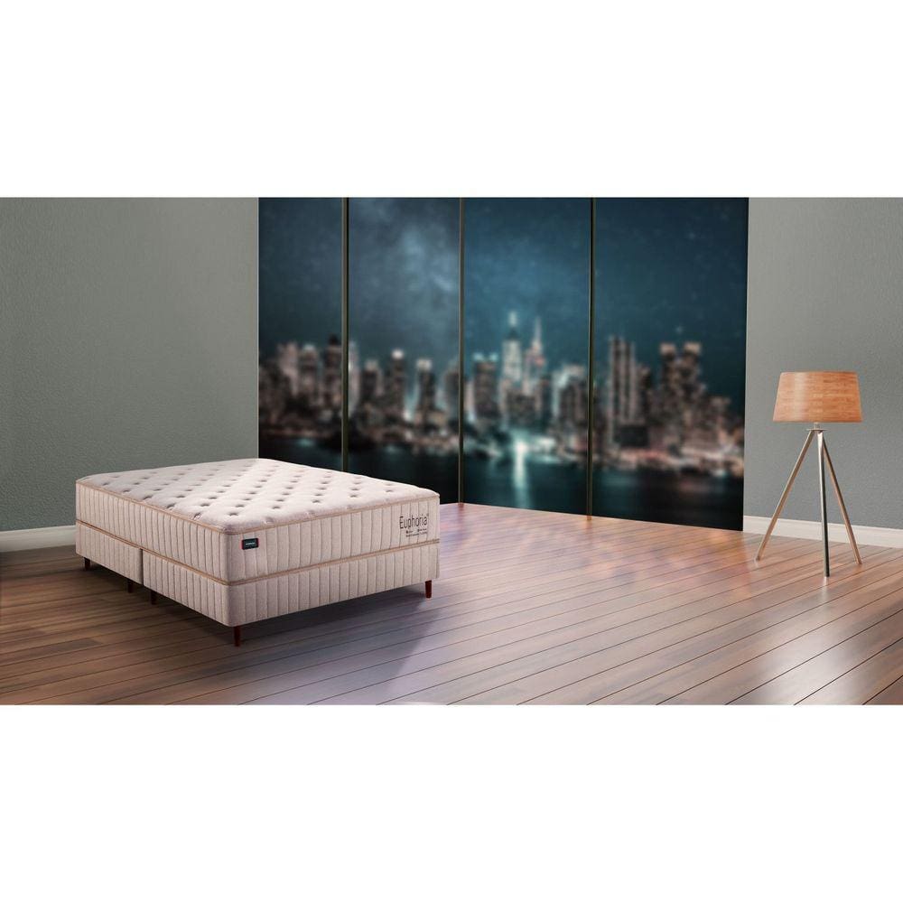 Colchão Gel Sense Viúvo Molas Ensacadas 96x203x34cm Euphoria Bege