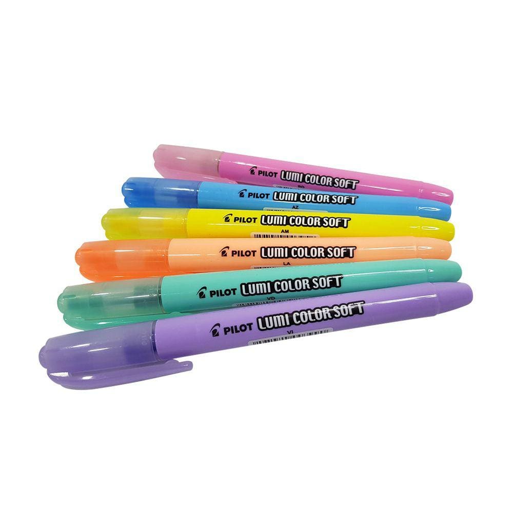 Caneta Marca Texto Lumi Color Soft Pilot Cores Pastel