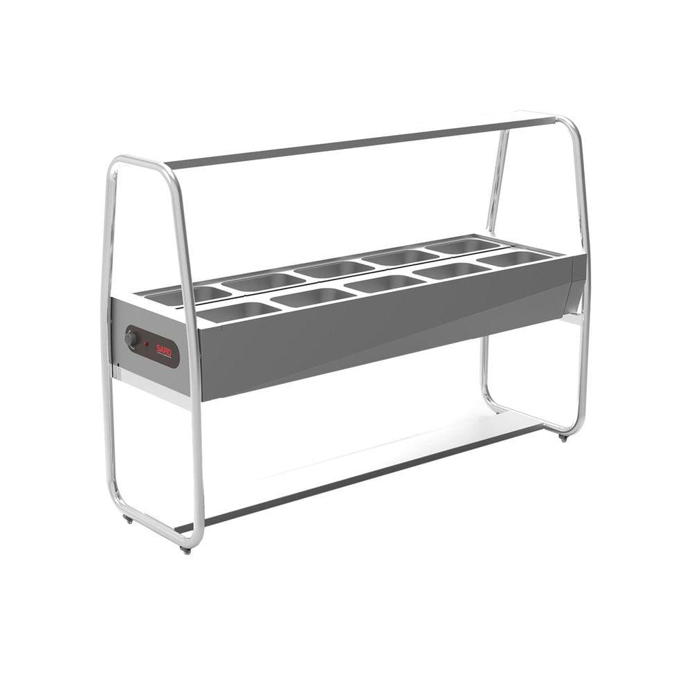 Buffet Térmico Aquecido Inox 10 Cubas com Tampa 220v BF1022 Prata
