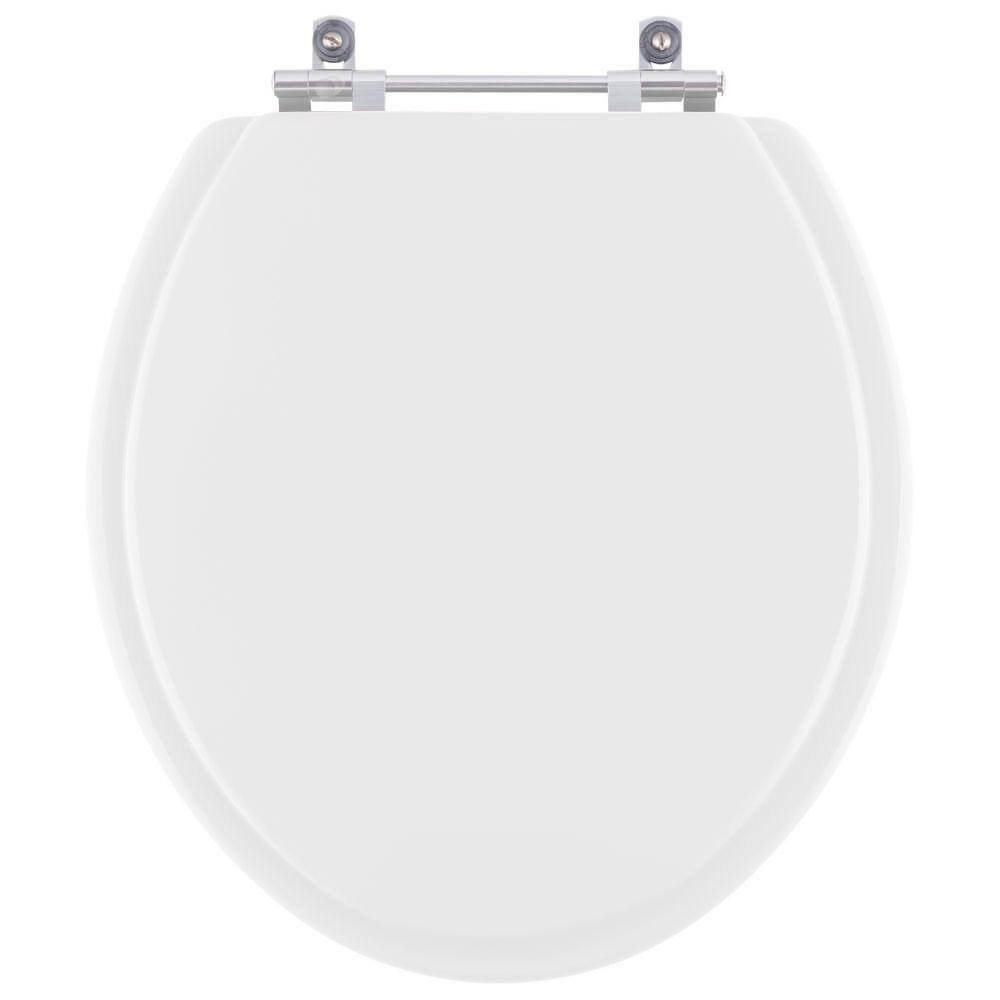 Assento Sanitário Em Mdf Colonial Branco Para Bacia Hervy