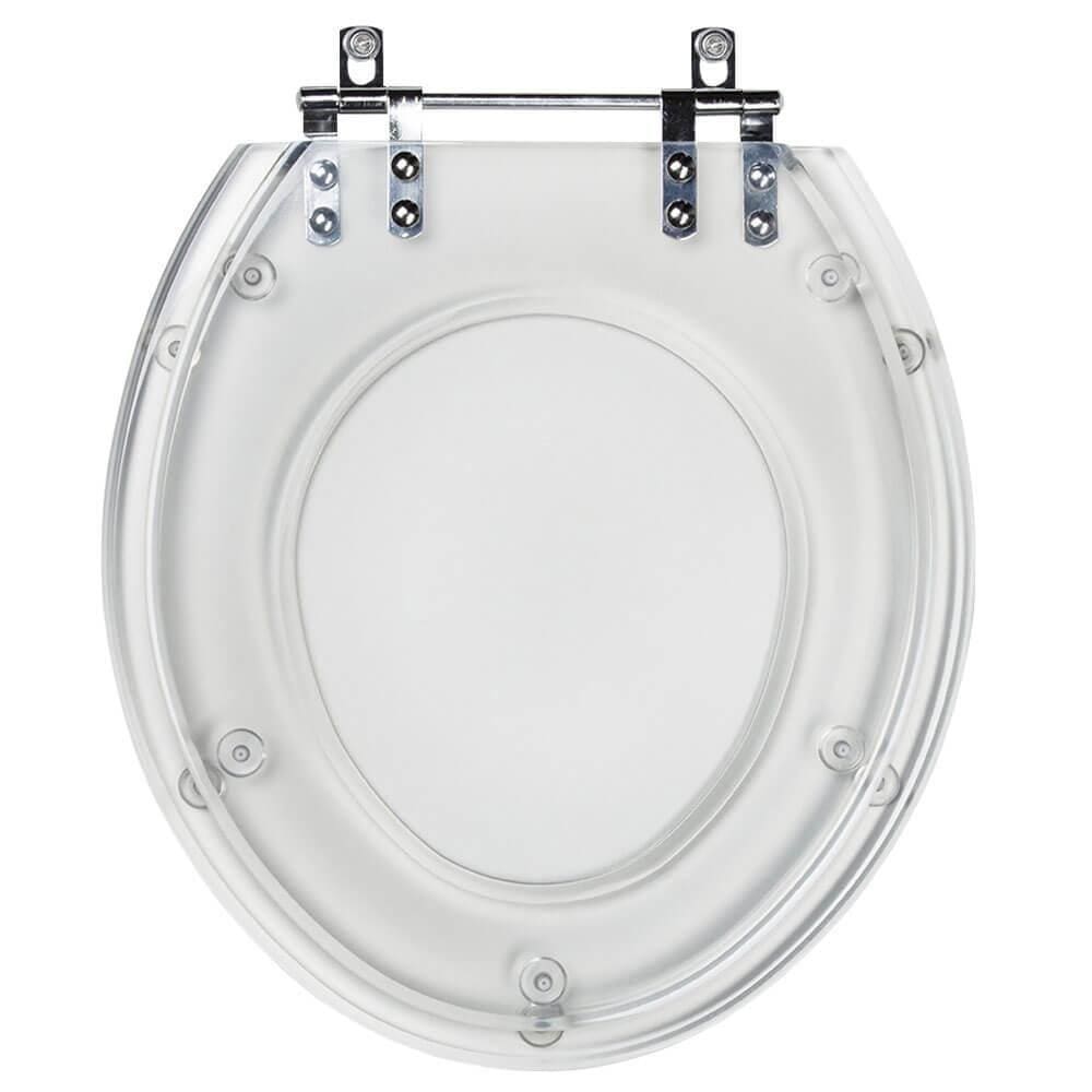 Assento Sanitario Poliester Ravena Cristal Para Vaso Deca