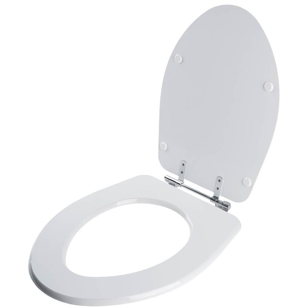 Assento Sanitário Em Mdf Branco Para Bacia Ideal Standard