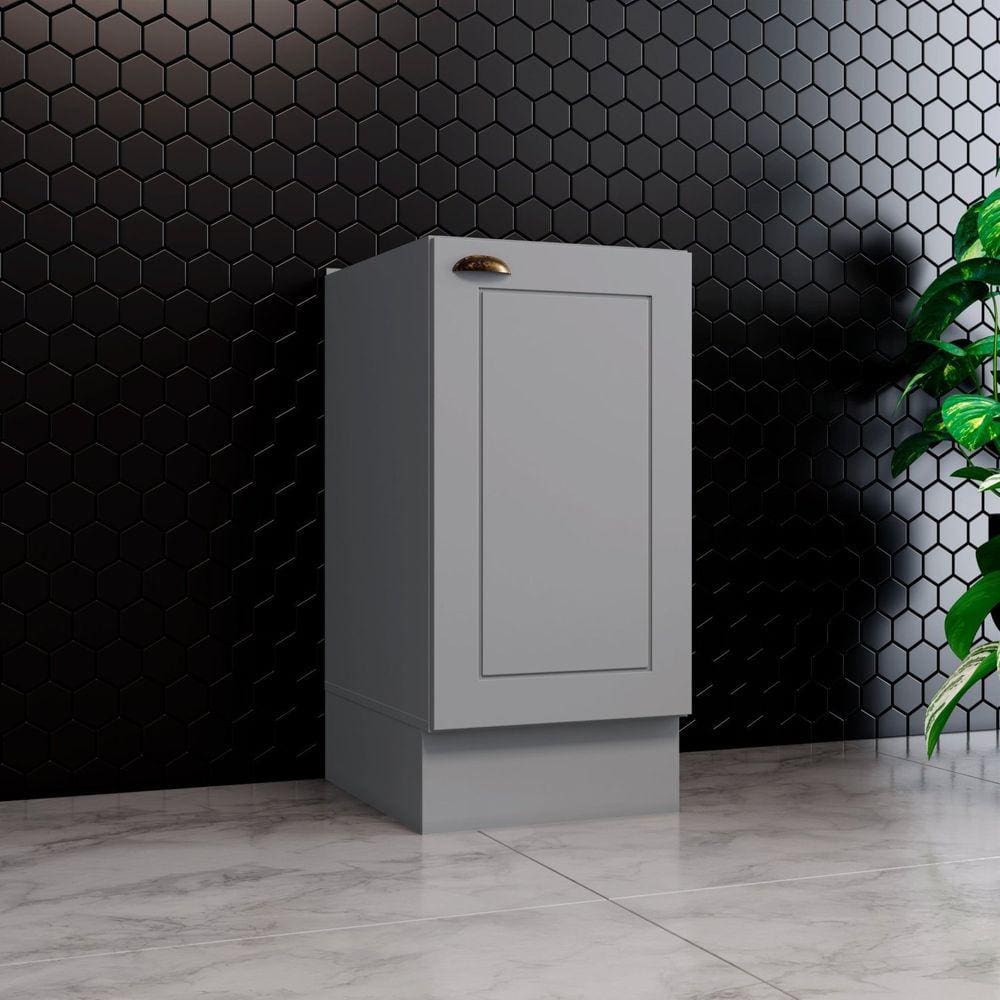 Módulo Balcão de Cozinha 1 Porta 40cm Emily Espresso Móveis Cinza