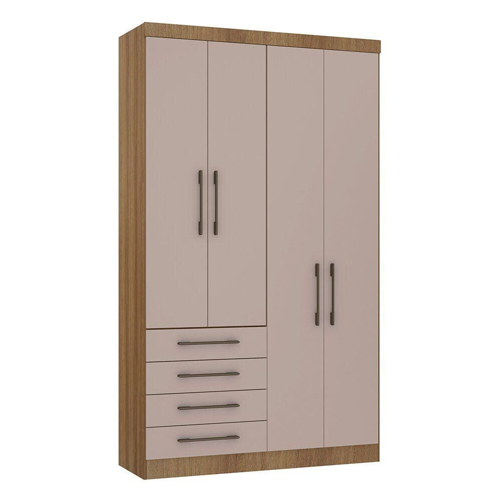 Módulo Roupeiro de 134,5cm 4 Portas 4 Gavetas Eucamóveis Paris - 340