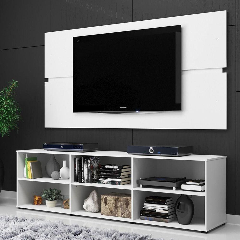 Rack Estante Grande Painel para TV até 55 Polegadas Imperador Branco