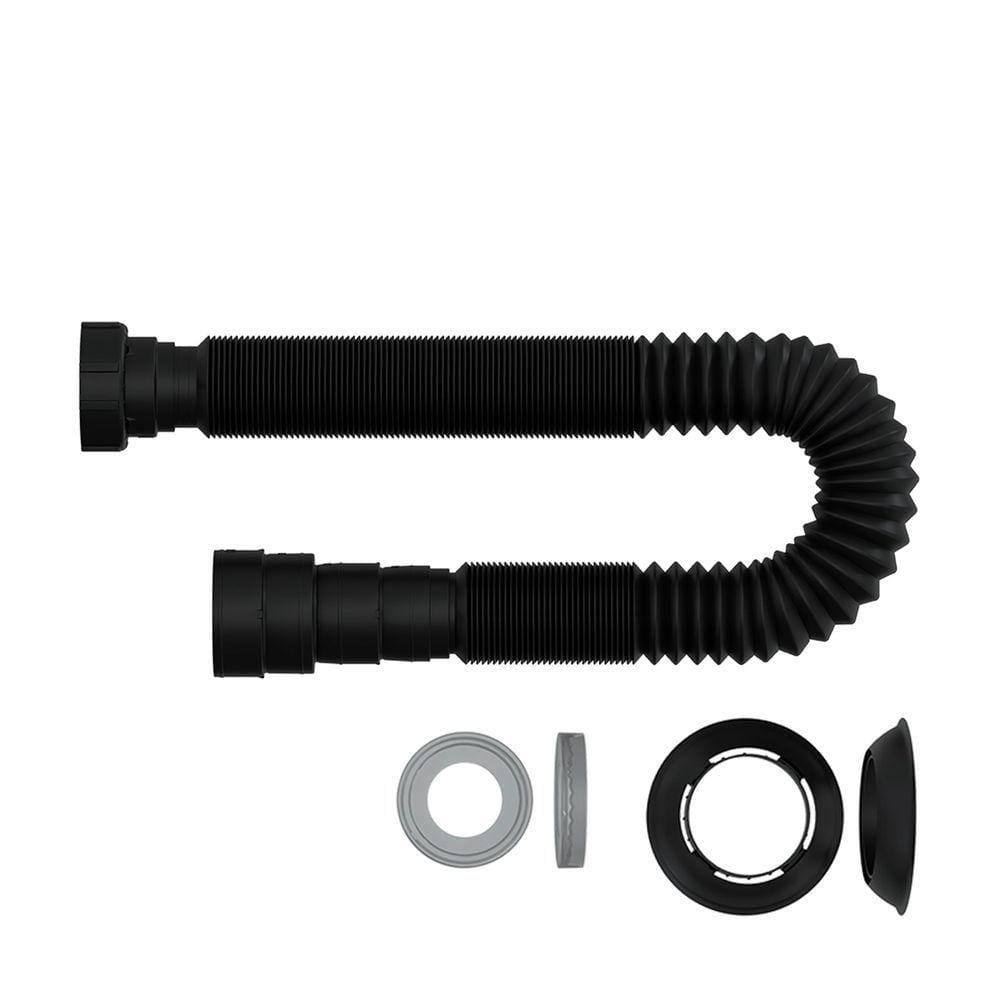 Sifão Flexível Blukit Tubo Extensivo 1,1 Metros Universal Preto