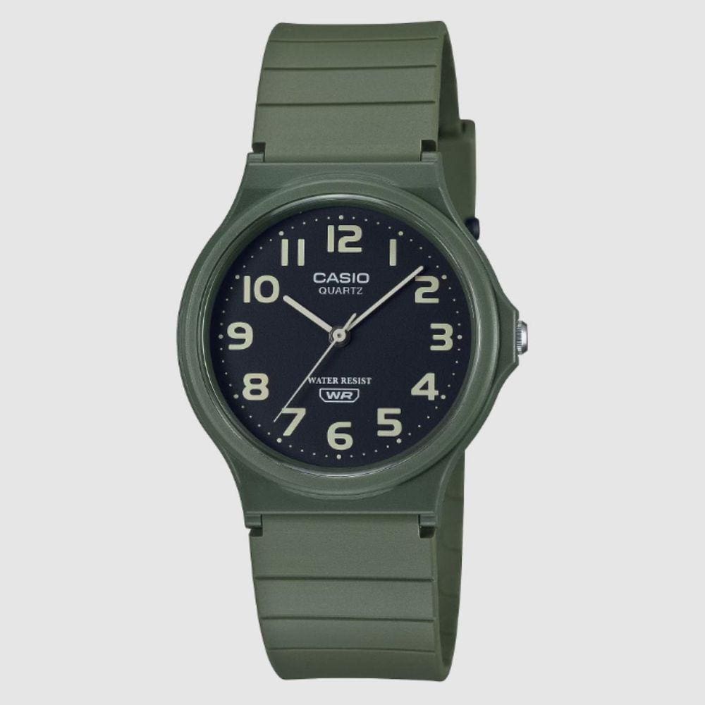 Relógio de Pulso Casio Feminino Redondo Prova Dágua Esportivo Analógico Verde MQ-24UC-3BDF