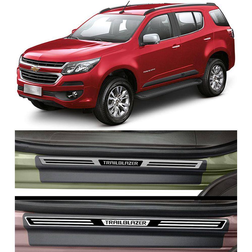 Jogo Soleira Premium Elegance Chevrolet Trailblazer - 4 Portas ( Vinil + Resinada 8 Peças )