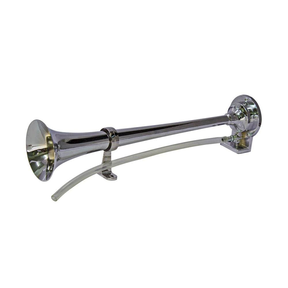 Buzina Ar 1 Corneta Cromada 40CM Caminhão Onibus 24 Volts com Compressor - Gauss - GB1008