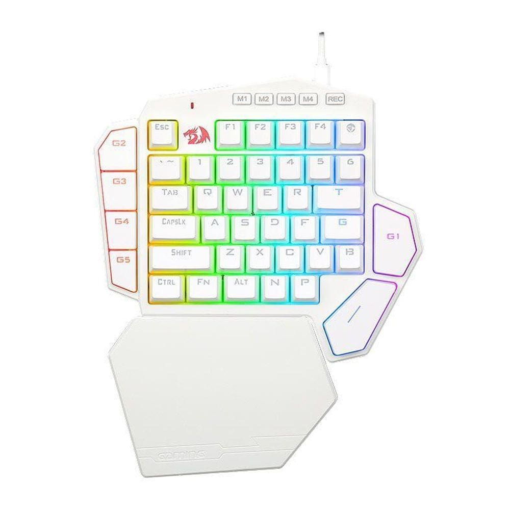 Teclado Mecanico Gamer Ditix Rgb Branco Switch Azul