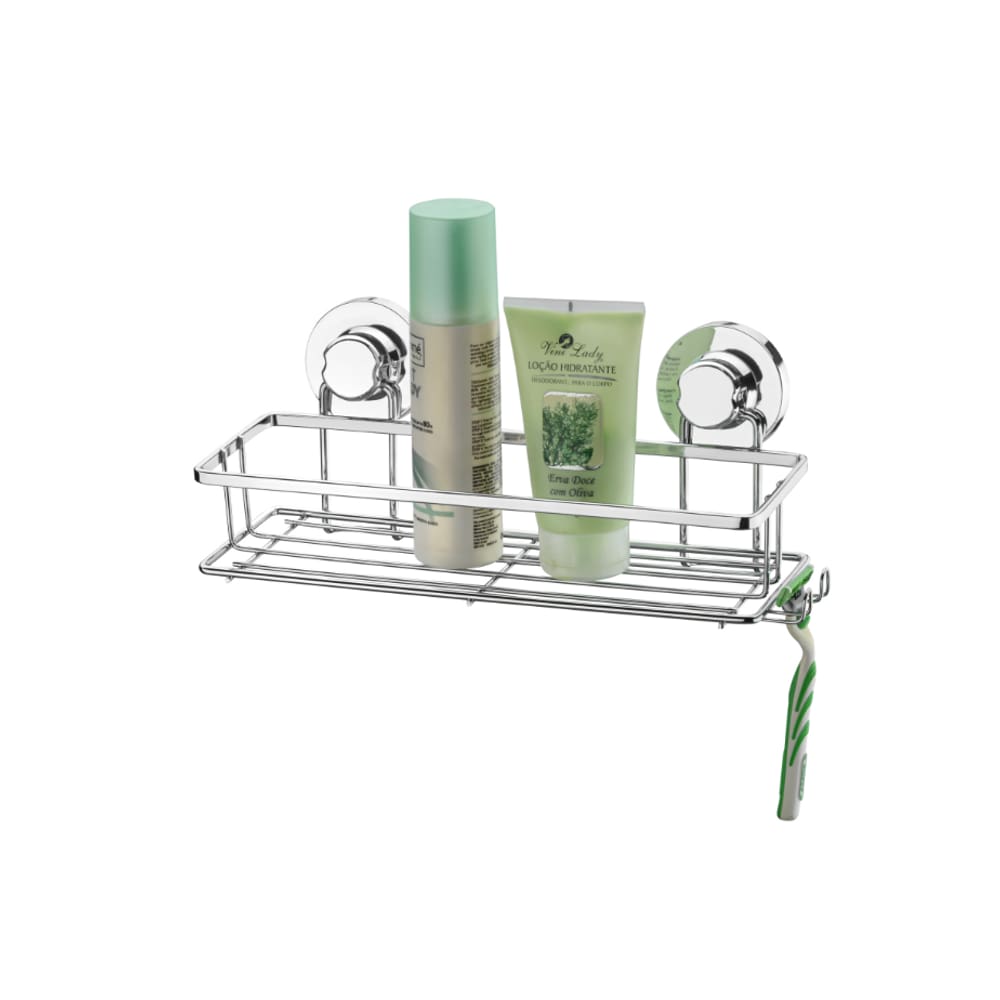 Suporte Porta Shampoo com Ventosa de Parede Banheiro Schmitt