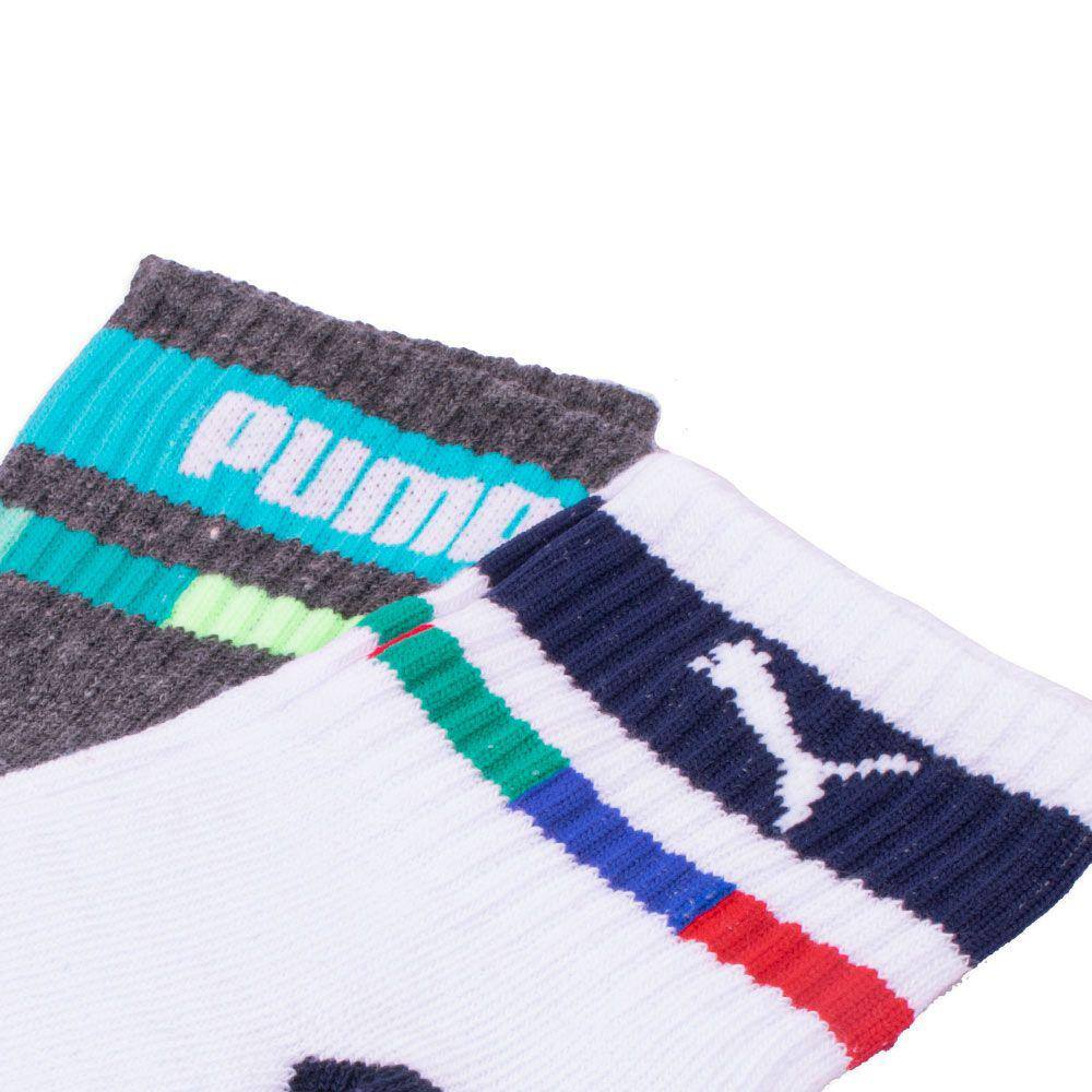 Kit Meia Puma Bebê Cano Longo 2 Pares 21/24