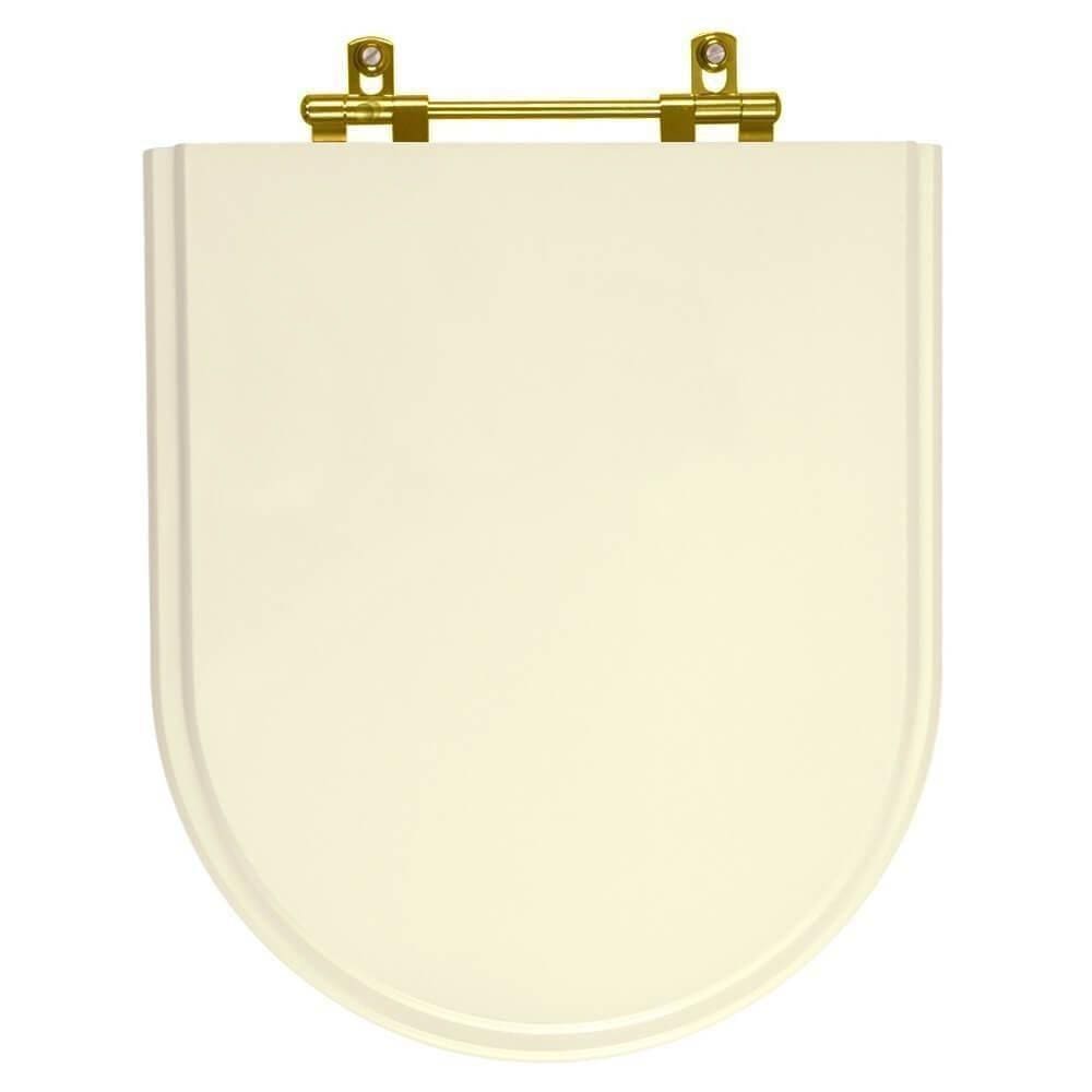 Assento Sanitário Poliéster Carrara Creme Para Vaso Deca