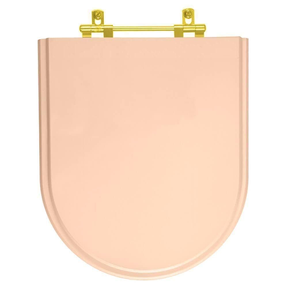 Tampa De Vaso Carrara Rosa Floral Para Bacia Deca