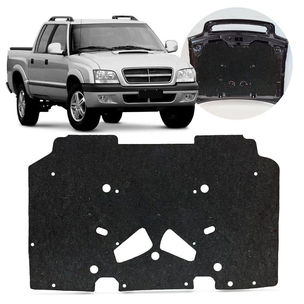 Forro Capô Manta Acústica S10 Blazer 2001 a 2011 Entrada de Ar Antirruído Isolante com Presilha Grud Gtc 5046