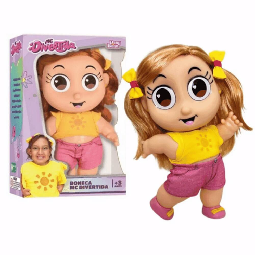 Boneca Mc Divertida Maria Clara 28cm r Original Baby Brink